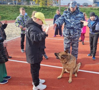 Оленегорский полицейский-кинолог показал мастерство и выучку служебной собаки