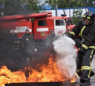 В Оленегорске произошло два пожара